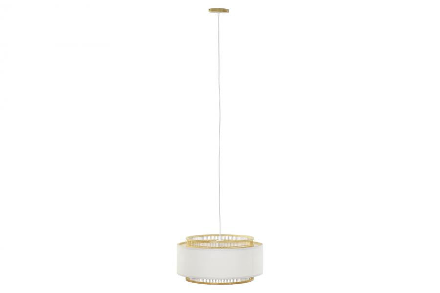 Lampara Techo Bambu Poliester 50X50X25 Natural