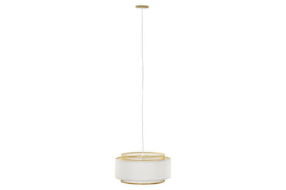 Lampara Techo Bambu Poliester 50X50X25 Natural