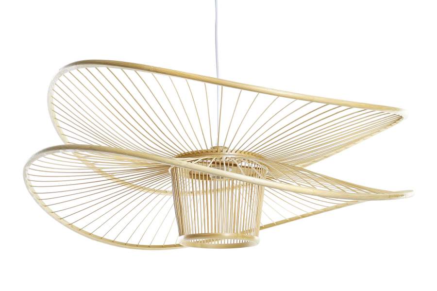 Lampara Techo Bambu 80X80X29 Natural Natural