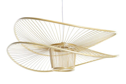 Lampara Techo Bambu 80X80X29 Natural Natural