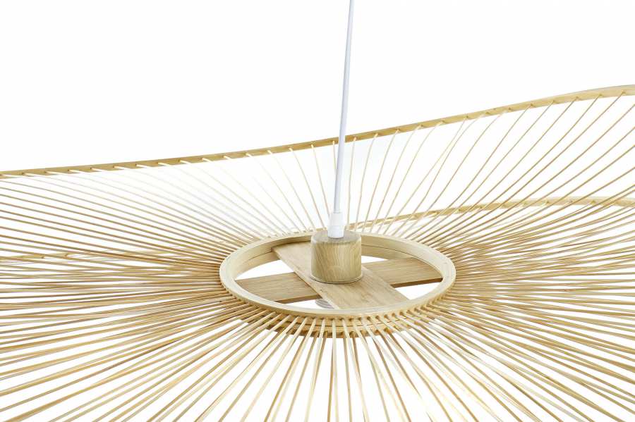 Lampara Techo Bambu 100X100X25 Natural Natural