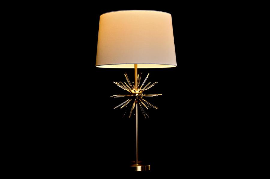 Lampara Sobremesa Metal Acrilico 41X41X80 Estrella