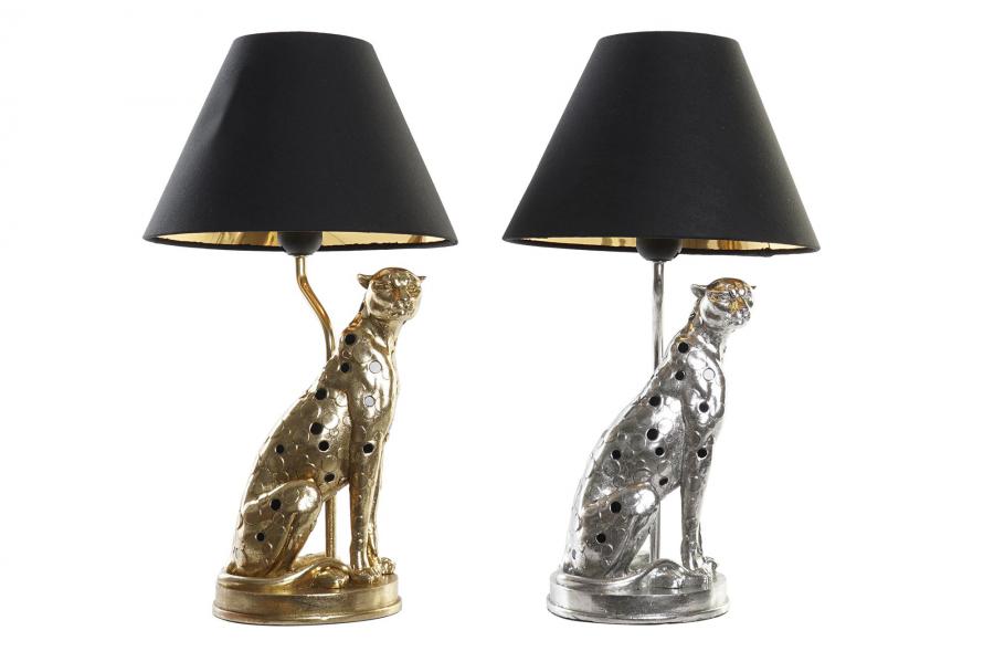 Lampara Sobremesa Resina 26X26X46 Leopa 2 Surt.