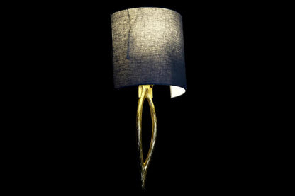 Lampara Aplique Metal 30X16X60 Dorado