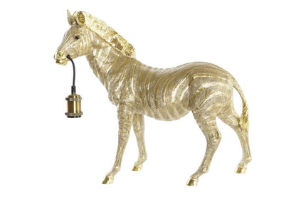 Lampara Sobremesa Resina 55X22X51 Cebra Dorado