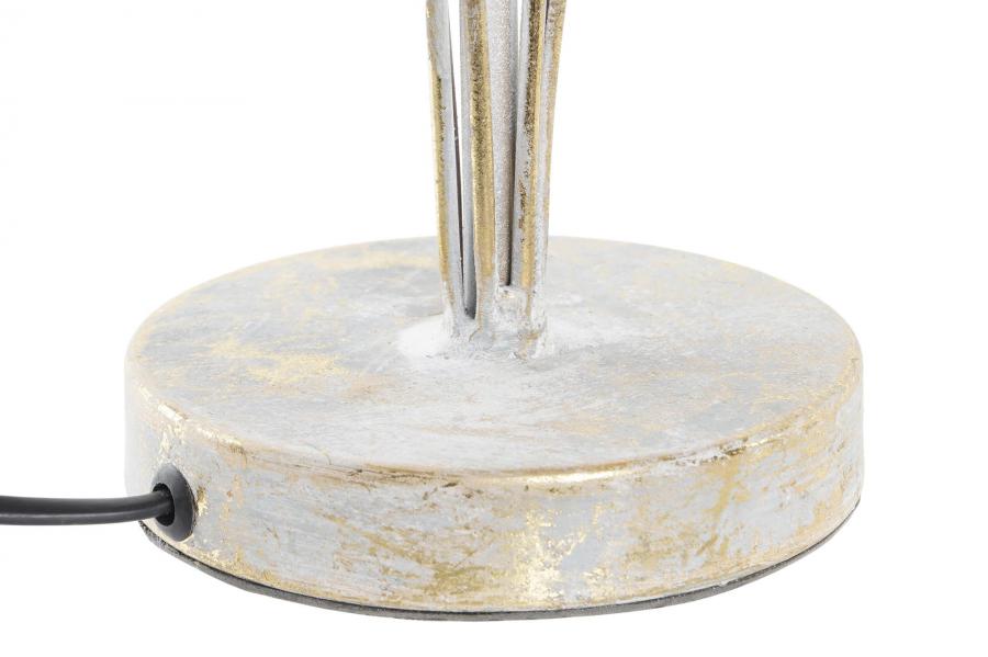 Lampara Sobremesa Metal 42X42X47 Hojas Decape Gris