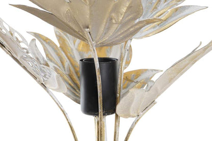Lampara Sobremesa Metal 42X42X47 Hojas Decape Gris