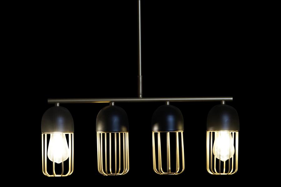 Lampara Techo Metal 60X11X26 Negro