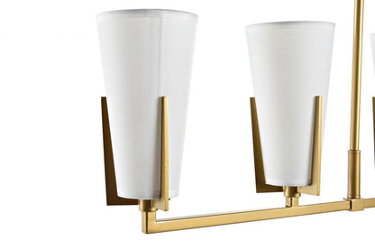 Lampara Techo Metal Cristal 67X14X22 Dorado