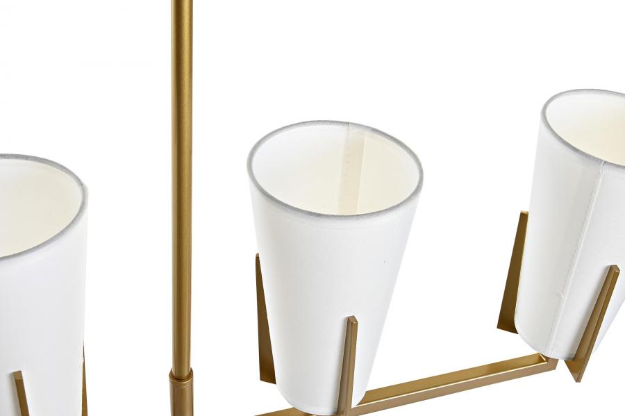 Lampara Techo Metal Cristal 67X14X22 Dorado