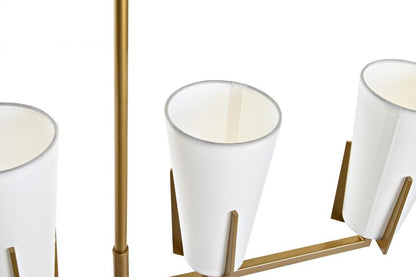 Lampara Techo Metal Cristal 67X14X22 Dorado