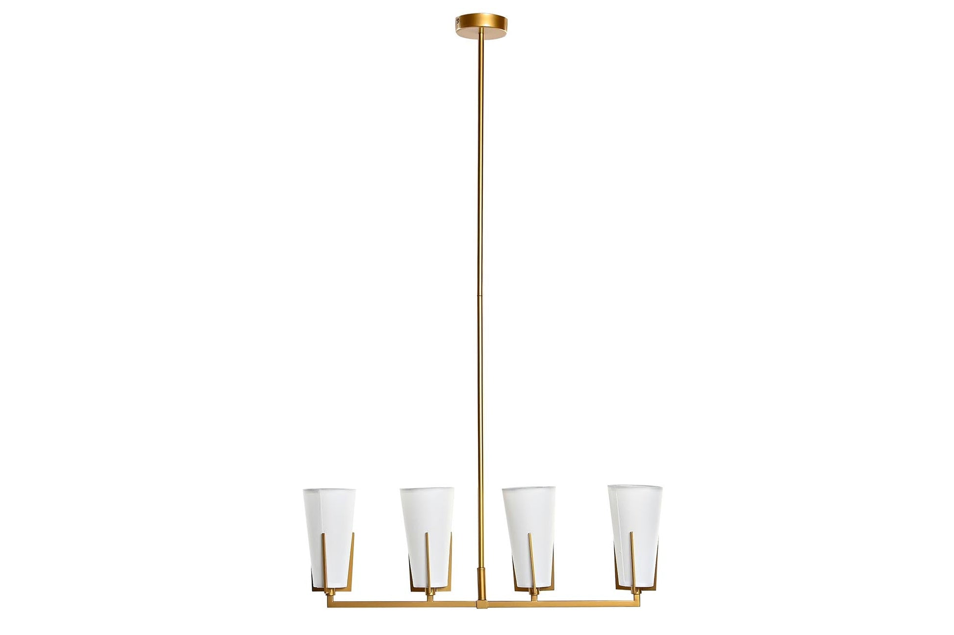 Lampara Techo Metal Cristal 67X14X22 Dorado