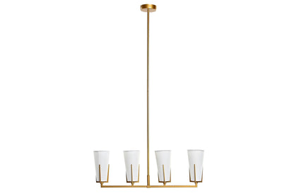 Lampara Techo Metal Cristal 67X14X22 Dorado