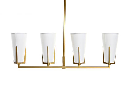 Lampara Techo Metal Cristal 67X14X22 Dorado