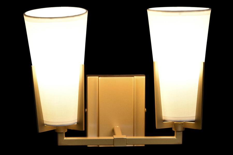 Lampara Aplique Metal Poliester 30X18X23 Doble