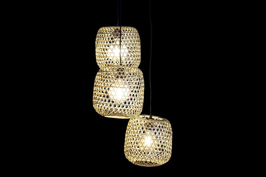 Lampara Techo Bambu 43X43X100 Marron