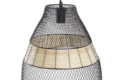 Lampara Techo Metal Ratan 32X32X43 Negro