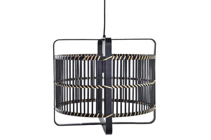 Lampara Techo Bambu 40X40X35 Negro