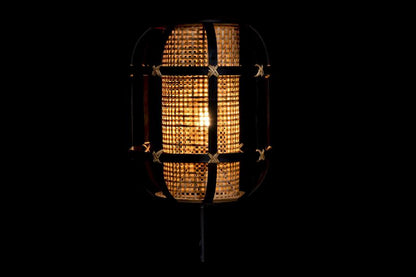 Lampara Sobremesa Bambu 31X31X51 Natural Marron