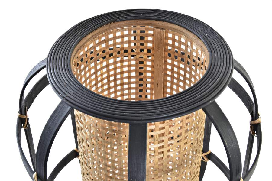 Lampara Sobremesa Bambu 31X31X51 Natural Marron
