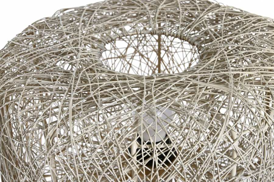Lampara Sobremesa Metal 33X33X50 Blanco