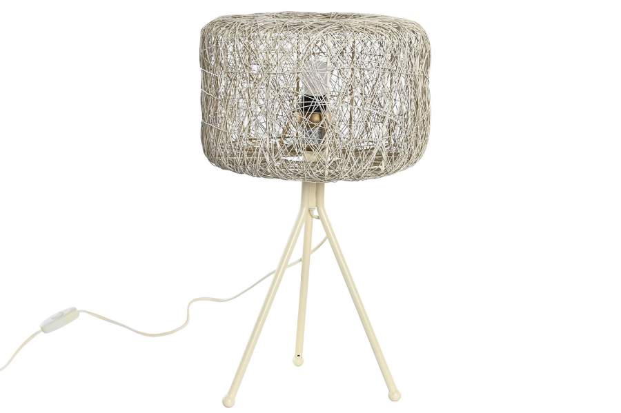 Lampara Sobremesa Metal 33X33X50 Blanco