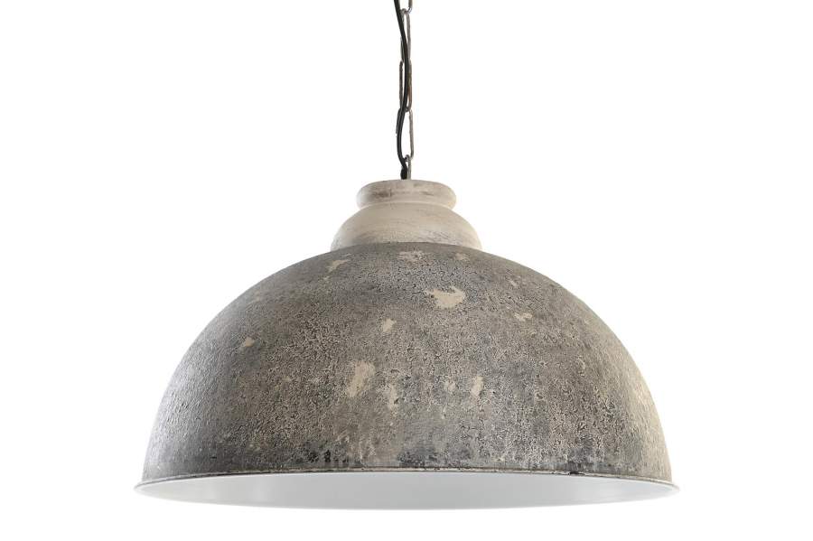 Lampara Techo Metal Madera 62X62X62 Marron