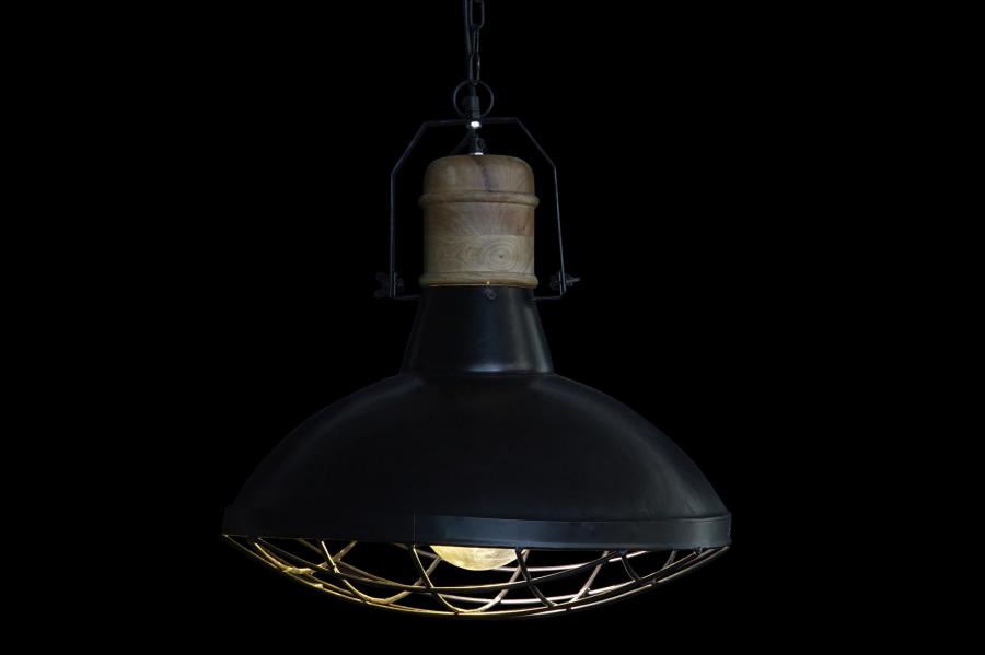 Lampara Techo Hierro Mango 52X52X57 Negro