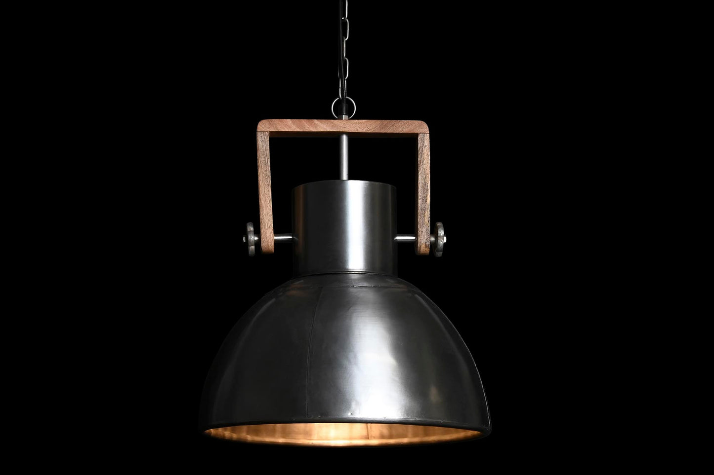 Lampara Techo Hierro Mango 40X40X47 Zincado