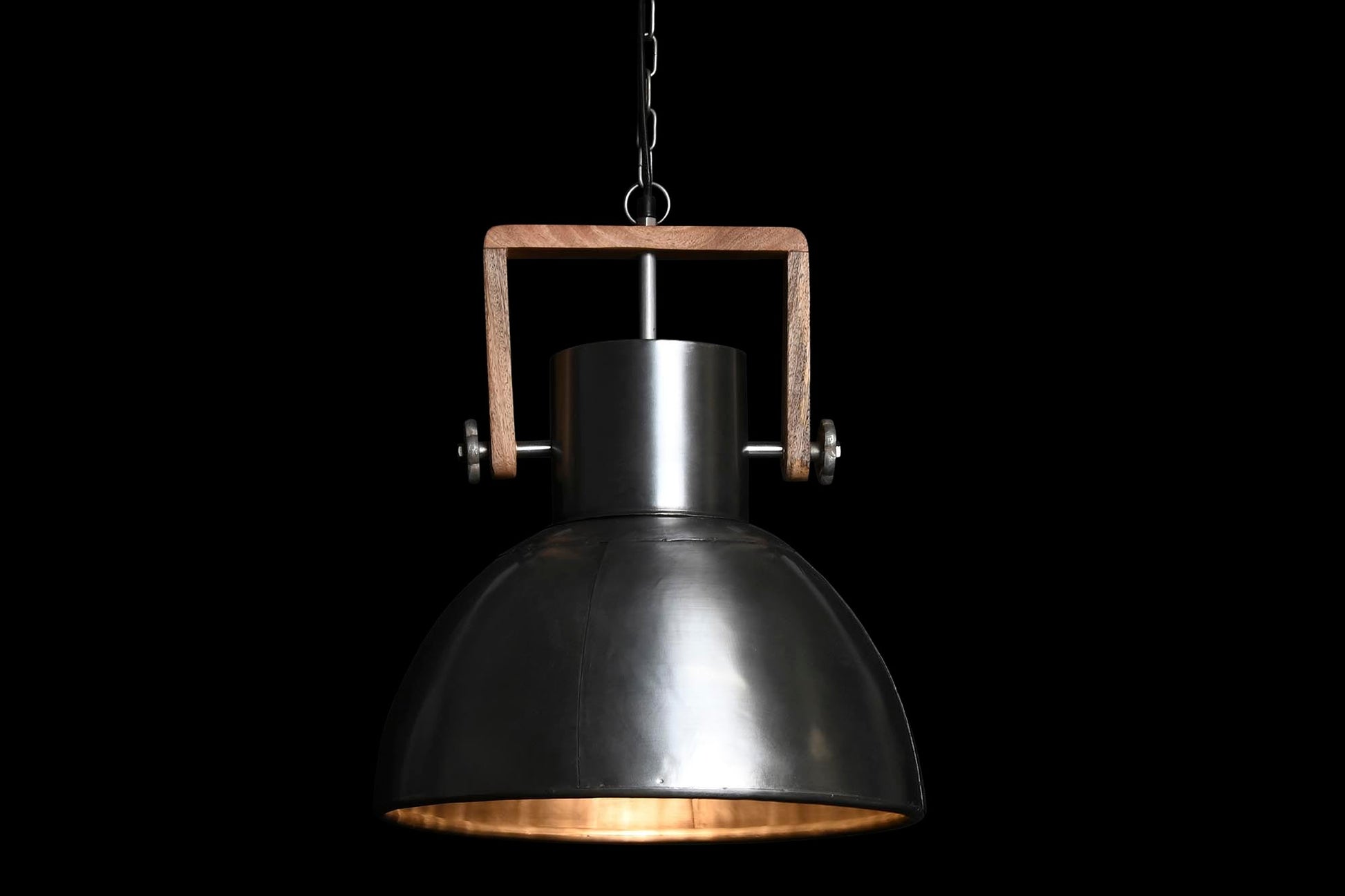 Lampara Techo Hierro Mango 40X40X47 Zincado