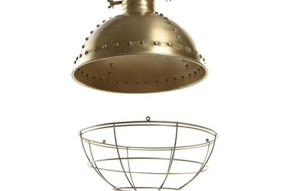 Lampara Techo Hierro 43X43X61 Desgastado Dorado