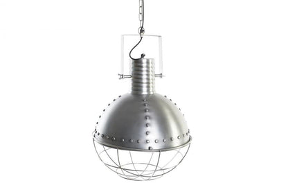 Lampara Techo Hierro 43X43X66 Desgastado Plateado