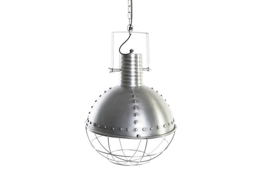Lampara Techo Hierro 43X43X66 Desgastado Plateado
