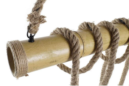 Lampara Techo Bambu Cuerda 80X10X60 6 Bombillas