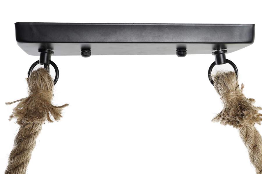 Lampara Techo Bambu Cuerda 80X10X60 6 Bombillas