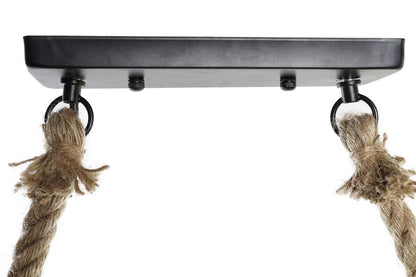 Lampara Techo Bambu Cuerda 80X10X60 6 Bombillas