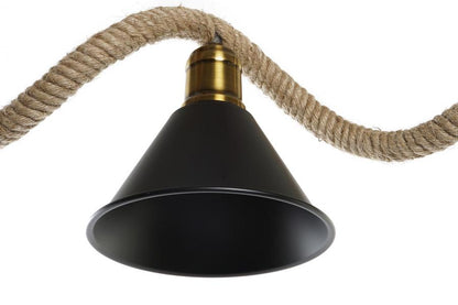 Lampara Techo Metal Cuerda 85X18X20 3 Bombillas