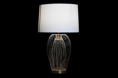Lampara Sobremesa Metal Poliester 35X35X63 2 Surt.