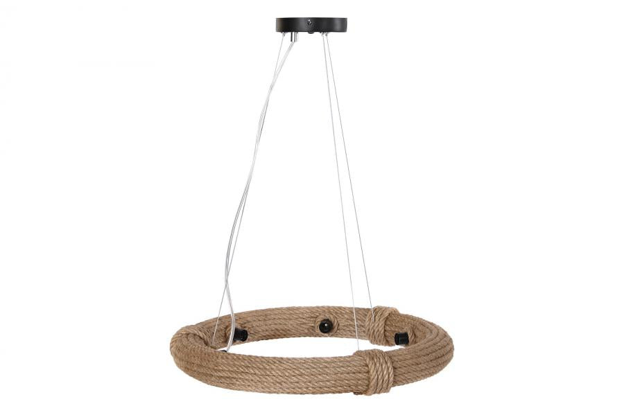 Lampara Techo Cuerda 48X48X10 6 Bombillas Marron