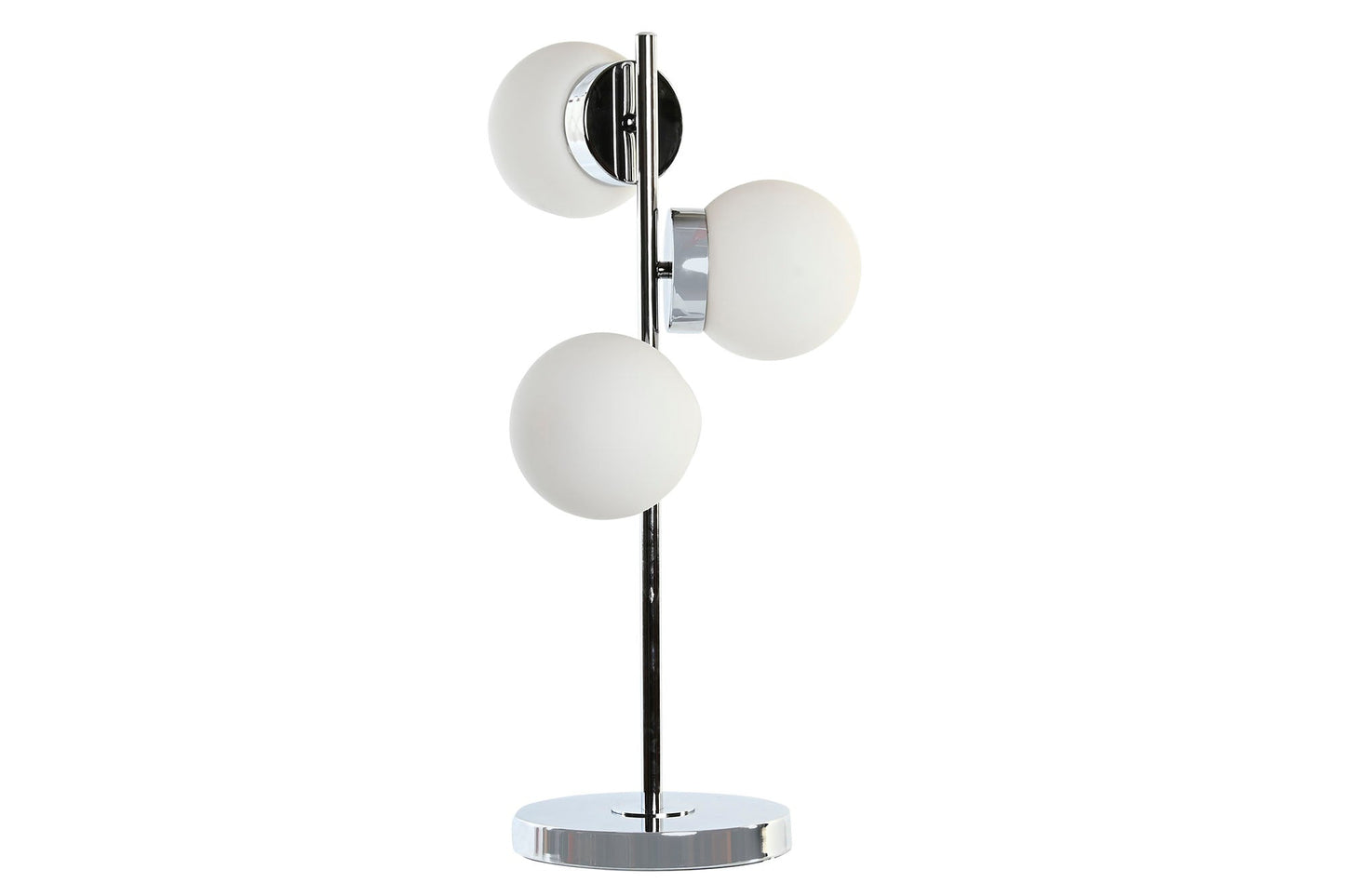 Lampara Sobremesa Cristal Metal 26X26X59 3 Bolas