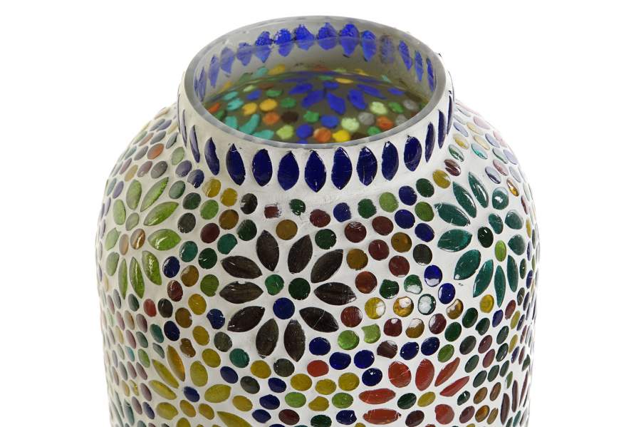 Lampara Sobremesa Cristal 17X17X44 Flores 2 Surt.
