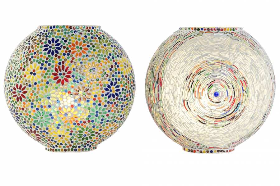 Lampara Sobremesa Cristal 33X20X32 Mosaico 2 Surt.