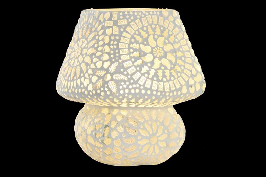 Lampara Sobremesa Cristal 20X20X22 Mandala Mosaico
