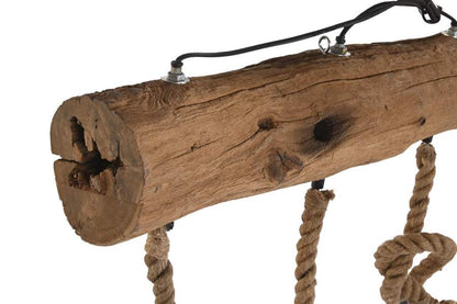 Lampara Techo Teca Reciclada 118X15X86 Tronco