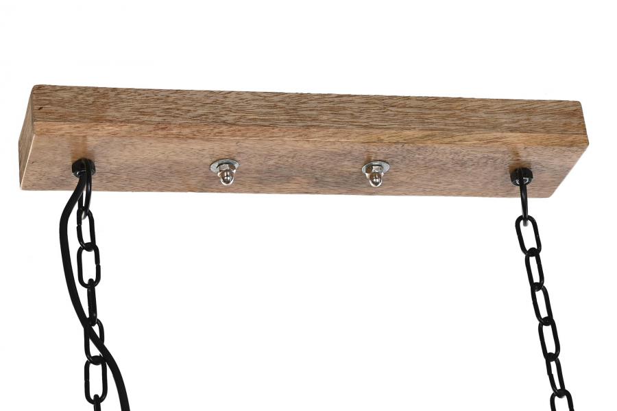 Lampara Techo Mango Hierro 100X25X25 Marron