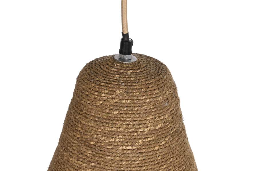 Lampara Techo Yute Hierro 44X44X67 Natural