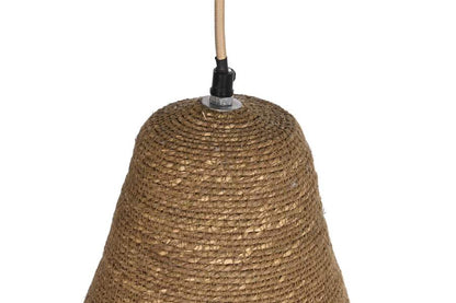 Lampara Techo Yute Hierro 44X44X67 Natural