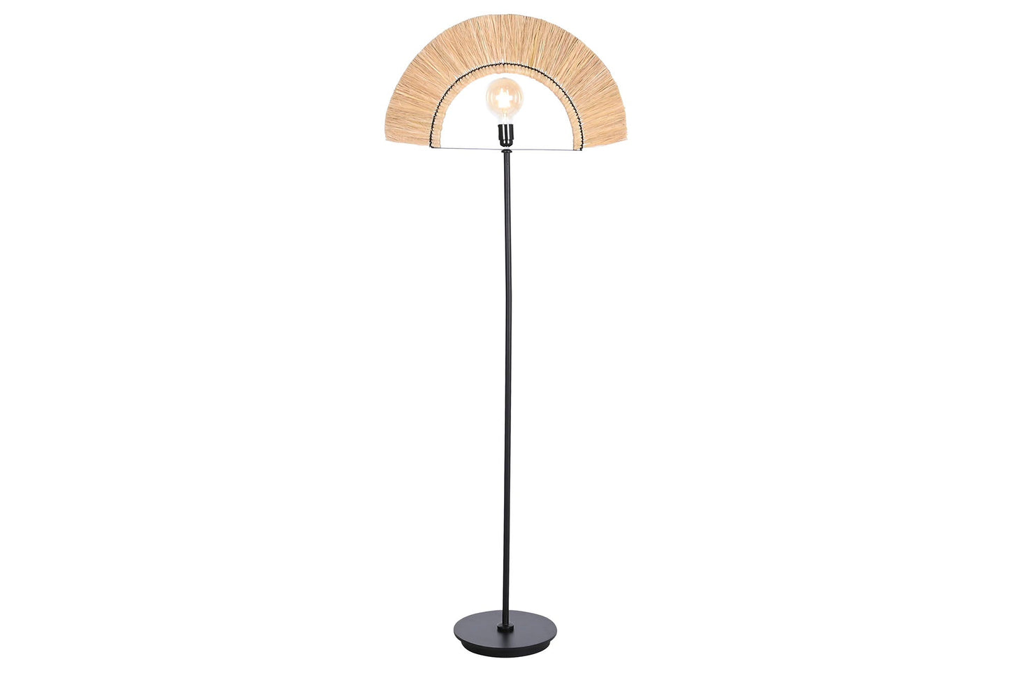 Lampara Pie Yute Hierro 56X26X152 Natural