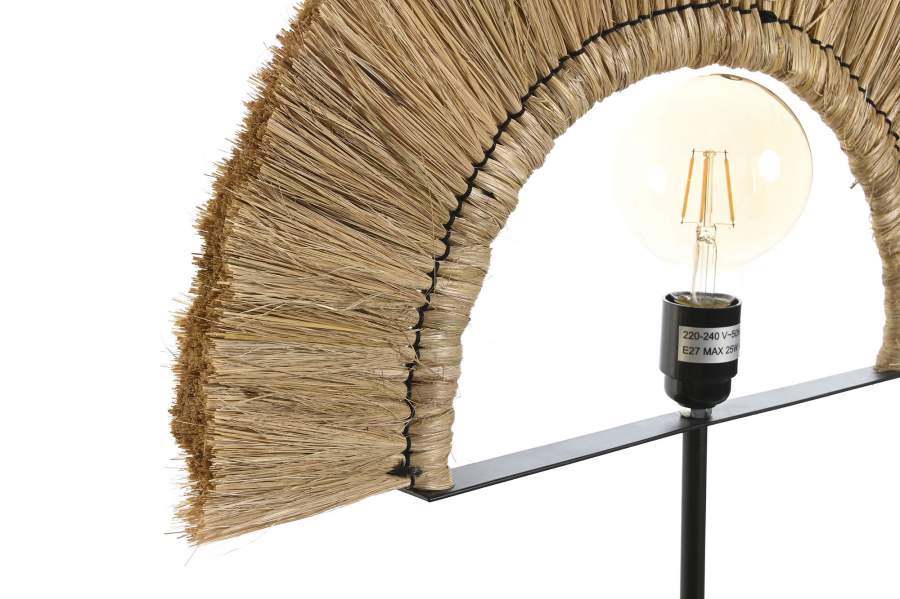 Lampara Sobremesa Yute Hierro 57X17X52 Natural