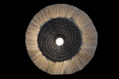 Lampara Aplique Yute Hierro 42X9X42 Techo Natural